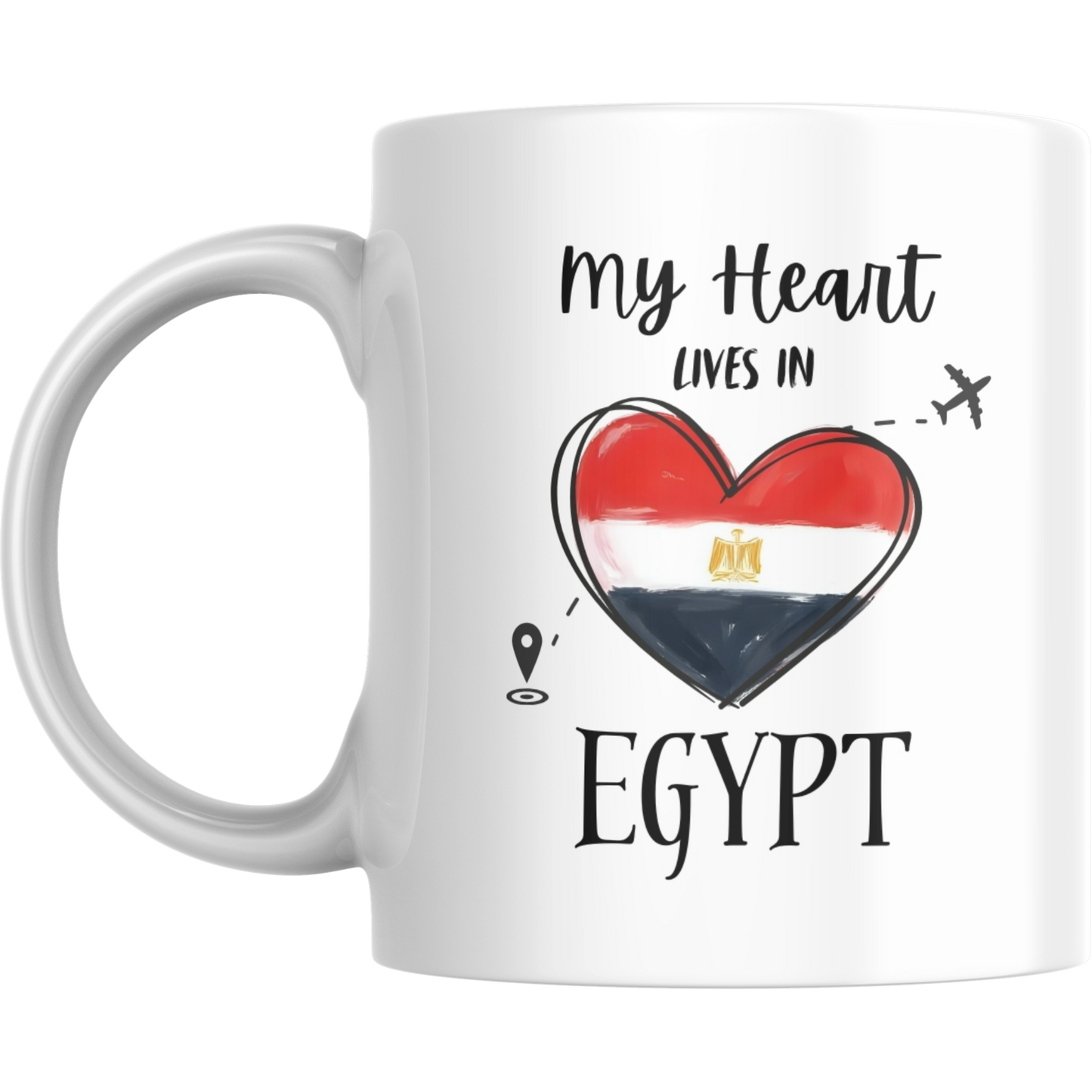 Coffee Mug | My Heart Lives in Egypt | Expat Travel Themed Gift