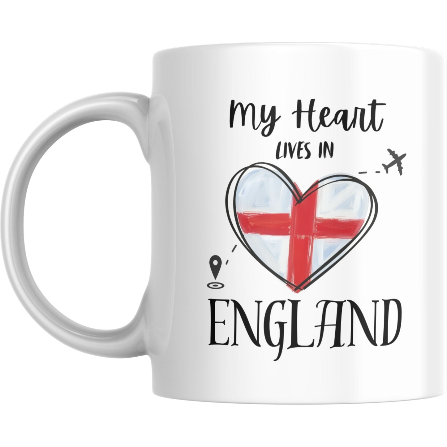 Coffee Mug | My Heart Lives in England | Expat Travel Themed Gift