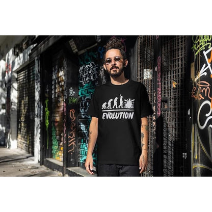 T-shirt Darwin’s Evolution Drummer - T-Shirt