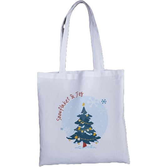 Tote Bag Snowflakes & Joy Christmas - Tote Bag
