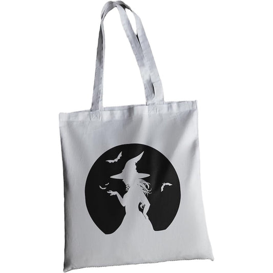 Tote Bag Witch and Bats - Tote Bag